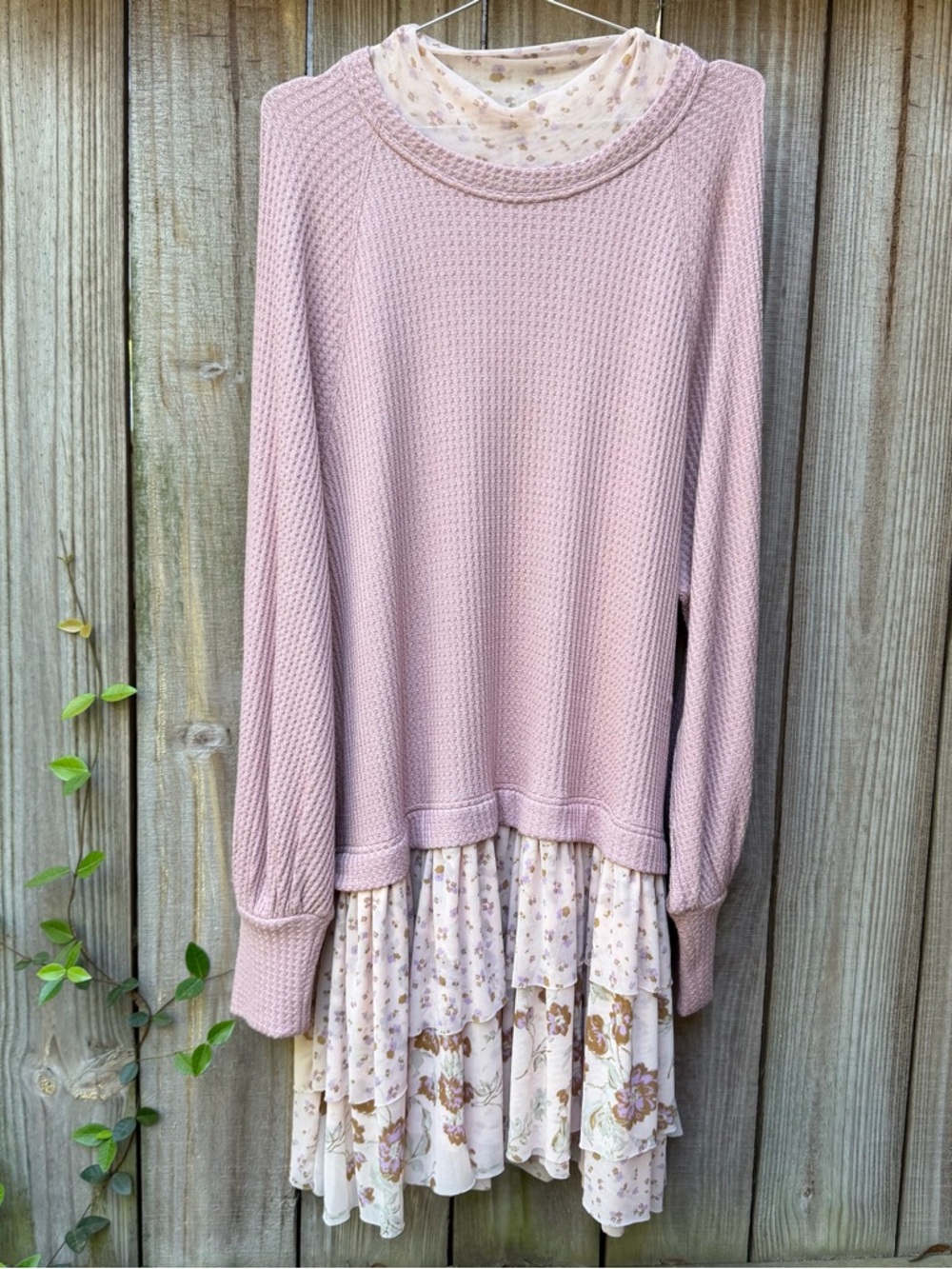 NWT/Free people knit mesh combination mini dress/large